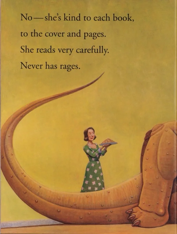 Page 18: 'She reads very carefully' text